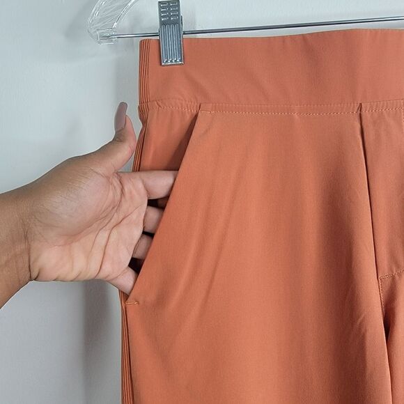 ATHLETA Brooklyn Ankle Pants Sun Baked Clay Orange Color Pockets Size 2 - Picture 9 of 14